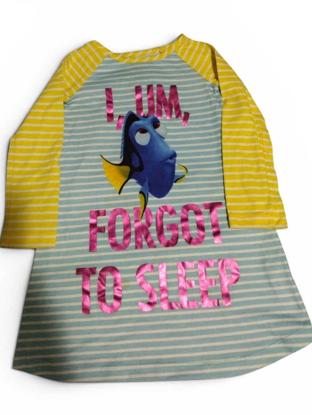 Disney Blue & Yellow Striped Finding Dory Nightshirt